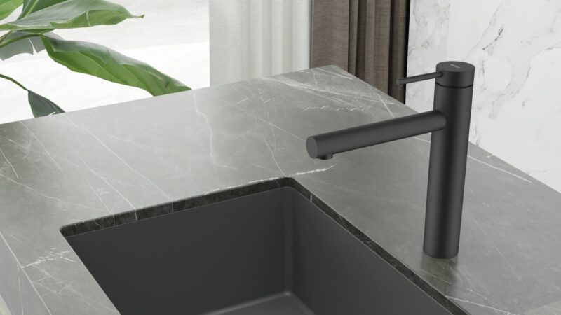 SERVIZIO Namor® 1, schwarz matt, mit Laminarstrahlregler, Hochdruck – Bild 2