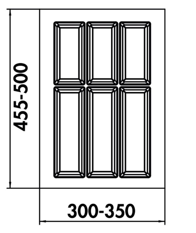 Naber Adesso 1 Besteckeinsatz – für 300–1200 mm Schrankbreite, Grau – Bild 5