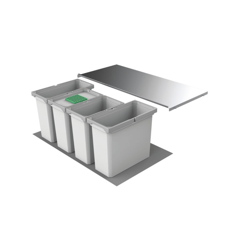 Cox® Box 350 S/900-4, mit Biodeckel, hellgrau
